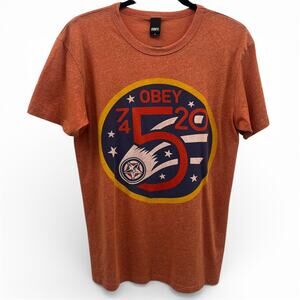 OBEY Andre The Giant Posse 520 7'4" T-shirt Small Orange